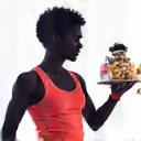 Icona di un atleta che pratica sport con una bottiglia d'acqua