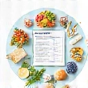 Icona di un piano personalizzato con grafici e cibo