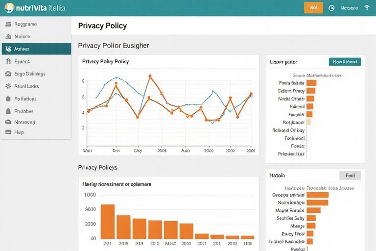 Grafici e statistiche digitali che rappresentano l'analisi dei dati del sito web